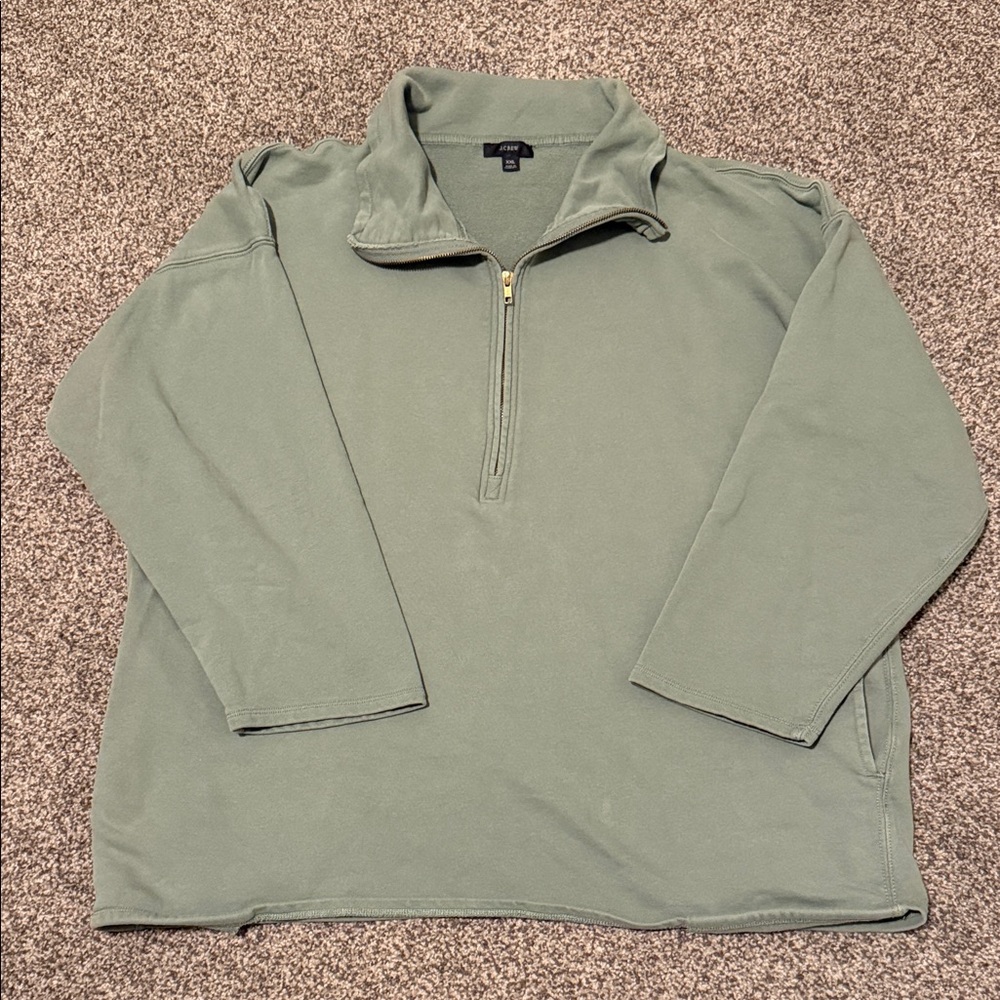 J. Crew Men's Sage Zip-Up Sweater, Size 2X
